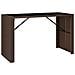 Tavolo Bar Con Piano In Vetro Marrone 185x80x110 Cm Polyrattan - Foto miniatura 2