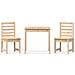 Set Bistrot Da Giardino 3 Pz In Legno Massello Di Pino - Foto miniatura 2