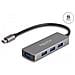 Hub a 4 porte USB 5 Gbps con connettore USB Type-C - Porte USB Tipo-A laterali - Foto miniatura 1