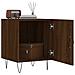 Comodino Rovere Marrone 40x40x50 Cm In Legno Multistrato - Foto miniatura 3