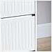 Scarpiera Con 2 Ribalte E 4 Ripiani Scarpiera Con Scomparto Aggiuntivo Portascarpe Salvaspazio Bianco 61x26x81cm Fsr165-k-w - Foto miniatura 3