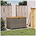 Contenitore Giardino Grigio 110x55x63cm Polyrattan Legno Acacia - Foto miniatura 3