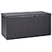 Baule Multiuso Lucchettabile Capienza 340 Lt Con Rotelle Rattan Antracite - Foto miniatura 8