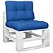 Cuscini per Pallet 2 pz Blu Reale in Tessuto - Foto miniatura 3