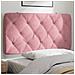 Cuscino Testiera Rosa 100 Cm In Velluto - Foto miniatura 1