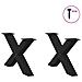Gambe Tavolo Pranzo A Forma Di X 2 Pz Nero 70x(42-43)cm Acciaio - Foto miniatura 3