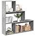 Libreria Divisorio 3Piani Grigio Cemento 123x29x123 Truciolato - Foto miniatura 2