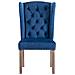 Sedia Da Pranzo Blu In Velluto - Foto miniatura 2
