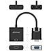 A115-0873 cavo e adattatore video 0,2 m HDMI + 3.5mm + Micro-USB Type-B VGA (D-Sub) Nero - Foto miniatura 5