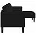 Divano a 3 posti con chaise longue a forma di L nero 160 cm in velluto - Foto miniatura 5