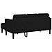 Divano a 3 posti con chaise longue a forma di L nero 160 cm in velluto - Foto miniatura 6