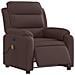 Poltrona Massaggio Reclinabile Elettrica Marrone Scuro Tessuto - Foto miniatura 3