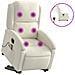 Poltrona Alzapersona Massaggiante Elettrica Crema Velluto - Foto miniatura 1