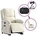 Poltrona Alzapersona Massaggiante Elettrica Crema Velluto - Foto miniatura 5