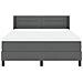 Letto Box Spring  con Materasso Grigio Scuro 140x190 cm Tessuto, Testata Design Linee Grigio Scuro 140 cm Tessuto - Foto miniatura 8