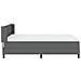 Letto Box Spring  con Materasso Grigio Scuro 140x190 cm Tessuto, Testata Design Linee Grigio Scuro 140 cm Tessuto - Foto miniatura 9