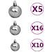 Set di Albero di Natale Artificiale LED & Palline Verde 180 cm PET - Foto miniatura 3