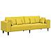 Divano in Velluto con cuscino Giallo 210 cm Velluto - Foto miniatura 1