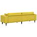 Divano in Velluto con cuscino Giallo 210 cm Velluto - Foto miniatura 6