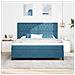 Letto a molle con cuscino con testiera Blu 180 x 200 cm Velluto - Foto miniatura 2