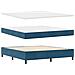 Letto a molle con cuscino con testiera Blu 180 x 200 cm Velluto - Foto miniatura 4