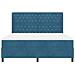 Letto a molle con cuscino con testiera Blu 180 x 200 cm Velluto - Foto miniatura 6