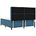 Letto a molle con cuscino con testiera Blu 180 x 200 cm Velluto - Foto miniatura 8