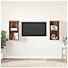 Mobile TV da Parete 2 pcs Legno Antico 37 x 37 x 72 cm - Foto miniatura 2