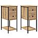Armadio da Notte 2 pcs rovere artigianale 32 x 42 x 70 cm - Foto miniatura 1