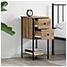 Armadio da Notte 2 pcs rovere artigianale 32 x 42 x 70 cm - Foto miniatura 4