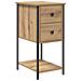 Armadio da Notte 2 pcs rovere artigianale 32 x 42 x 70 cm - Foto miniatura 5