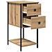 Armadio da Notte 2 pcs rovere artigianale 32 x 42 x 70 cm - Foto miniatura 6