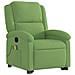 Poltrona Alzapersona Massaggi Elettrica Verde Chiaro Velluto - Foto miniatura 3
