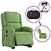Poltrona Alzapersona Massaggi Elettrica Verde Chiaro Velluto - Foto miniatura 5