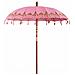 Parasol Balinese Rosa 210-220 cm Cotone, legno massello - Foto miniatura 4