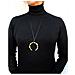 Collana Lunga Con Pelle Riccia E Luna, 80 Cm - Foto miniatura 2