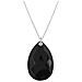 Girocollo In Argento Sterling ""drop"" Con Cristallo Nero - Foto miniatura 2