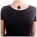 Girocollo In Argento Sterling ""drop"" Con Cristallo Nero - Foto miniatura 3