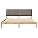 Struttura del Letto con testiera Marrone e taupe 200 x 200 cm - Foto miniatura 5