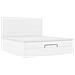 Struttura Letto Pouf con Materassi Bianco 200x200 cm Similpelle - Foto miniatura 6