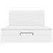 Struttura Letto Pouf con Materassi Bianco 200x200 cm Similpelle - Foto miniatura 7
