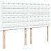 Struttura Letto Pouf con Materassi Bianco 200x200 cm Similpelle - Foto miniatura 9