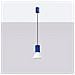 Lampada A Sospensione Estria 1 Bianco /ultramarino Sl. 1874 - Soppalco Lampada A Sospensione Bianco /oltremare 120x14x14 Cm - Foto miniatura 3