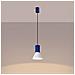 Lampada A Sospensione Estria 1 Bianco /ultramarino Sl. 1874 - Soppalco Lampada A Sospensione Bianco /oltremare 120x14x14 Cm - Foto miniatura 4