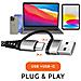 Hub Usb Usb-c 4-in-1 Con 2x Usb 2.0 E 2x Usb-c Audio E Sincronizzazione, Grigio - Foto miniatura 4