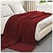 Coperte da Pile 6 pcs Rosso Bordeaux 240 x 270 cm Panno - Foto miniatura 3