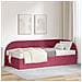 Struttura Letto Angolare con Materasso 2 pcs Rosso Velluto - Foto miniatura 2