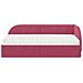 Struttura Letto Angolare con Materasso 2 pcs Rosso Velluto - Foto miniatura 5