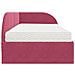 Struttura Letto Angolare con Materasso 2 pcs Rosso Velluto - Foto miniatura 8