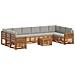 Set divani con cuscino 11 pcs Grigio Naturale e Chiaro - Foto miniatura 1